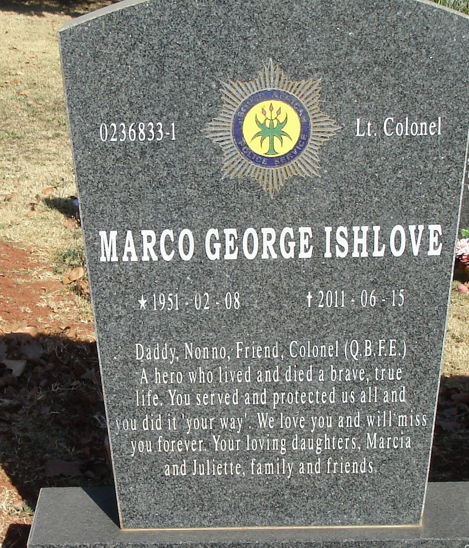 ISHLOVE Marco George 1951-2011