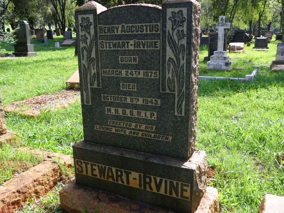 IRVINE Henry Augustus, STEWART 1875-1943