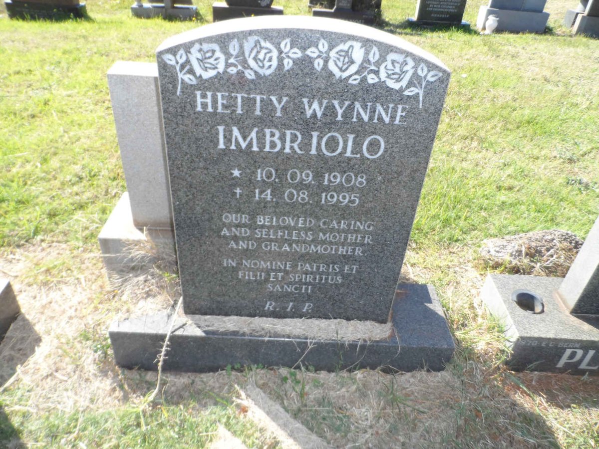 IMBRIOLO Hetty Wynne 1908-1995