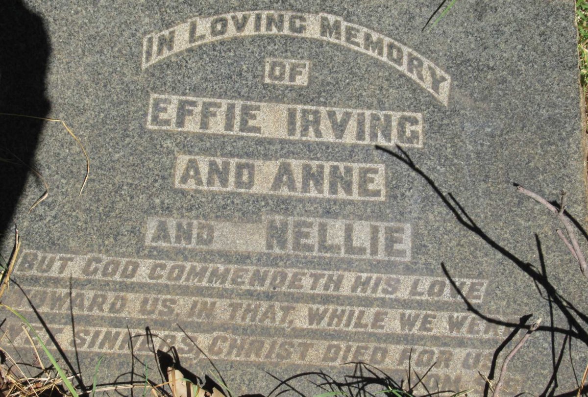 IRVING Effie :: IRVING Annie :: IRVING Nellie