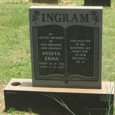 INGRAM Sylvia Erna 1922-1977