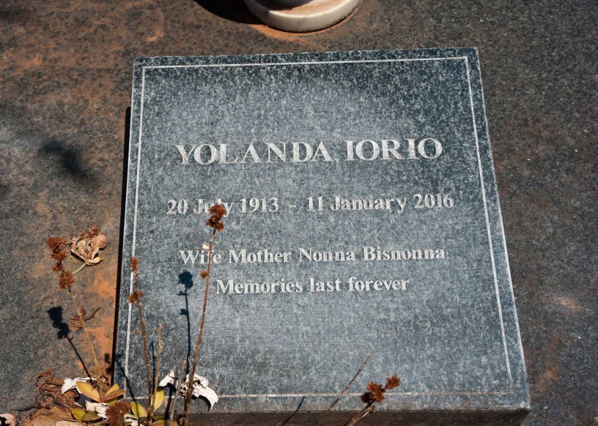 IORIO Maria 1895-1951 :: IORIO Guido 1909-1984 :: IORIO Yolanda 1913-2016