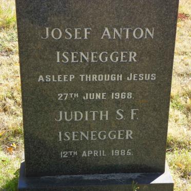 ISENEGGER Josef Anton -1968 &amp; Judith S.F. -1985