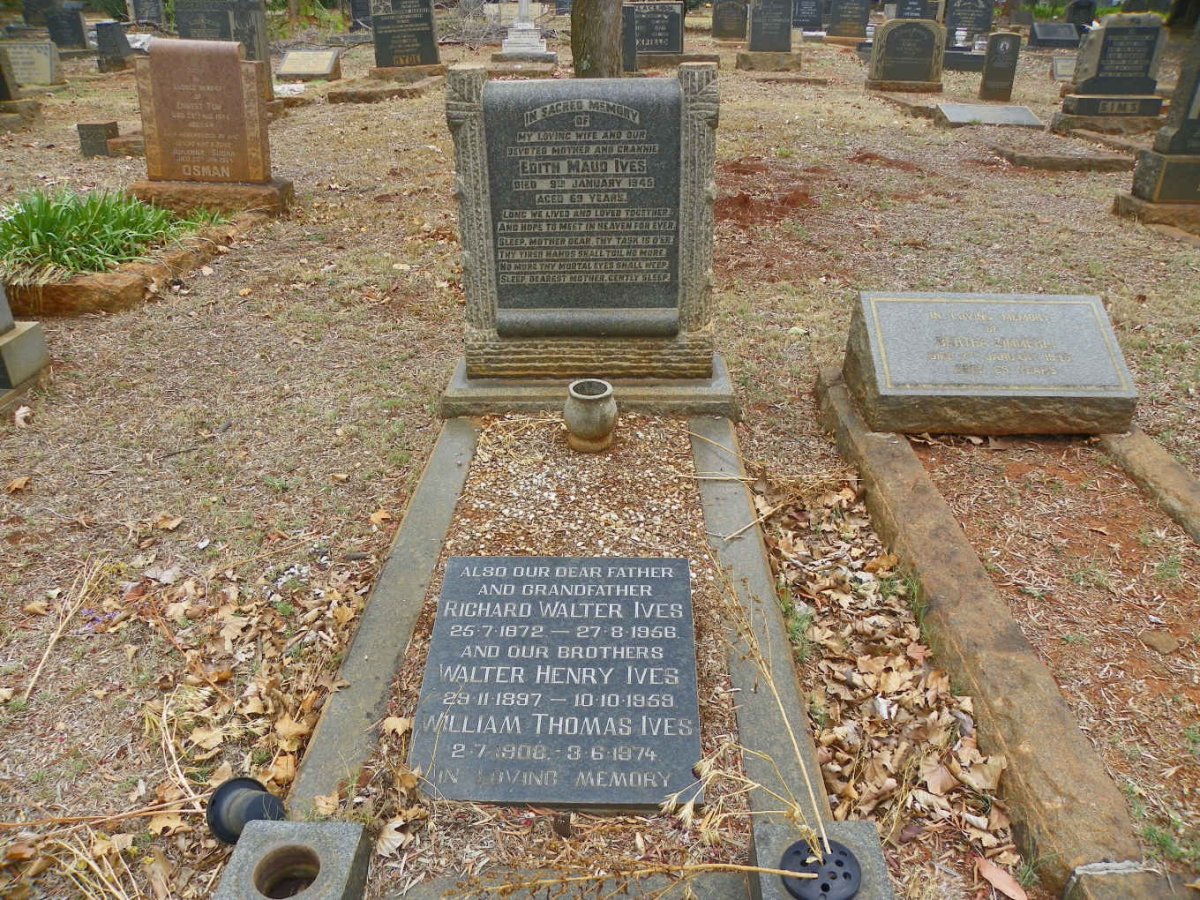 IVES Richard Walter 1872-1956 &amp; Edith Maud -1945 :: IVES Walter Henry 1897-1959 :: IVES William Thomas 1908-1974