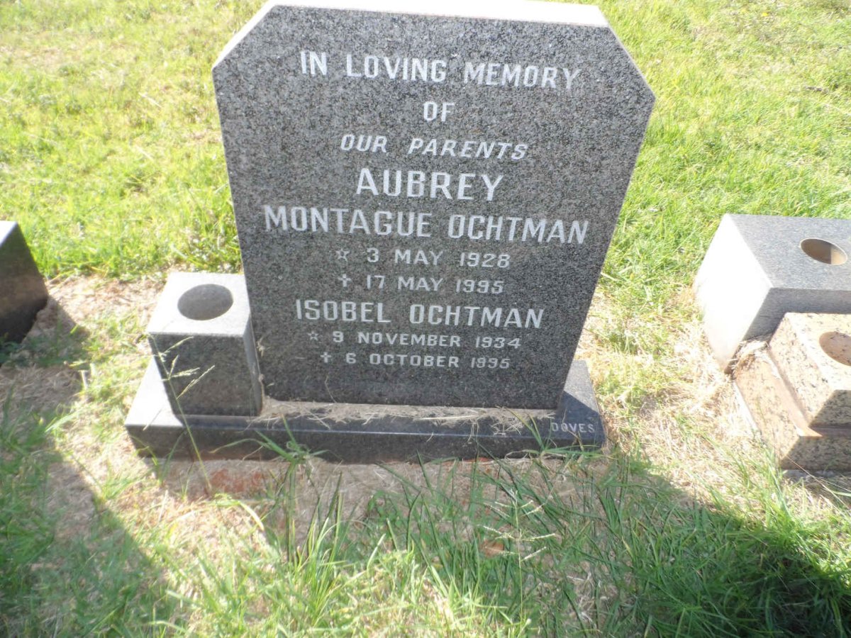 OCHTMAN Aubrey Montague 1928-1995 &amp; Isobel 1934-1995