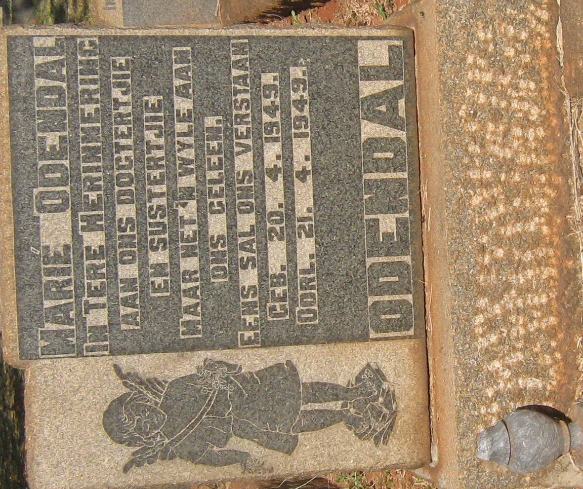 ODENDAL Marie 1949-1949