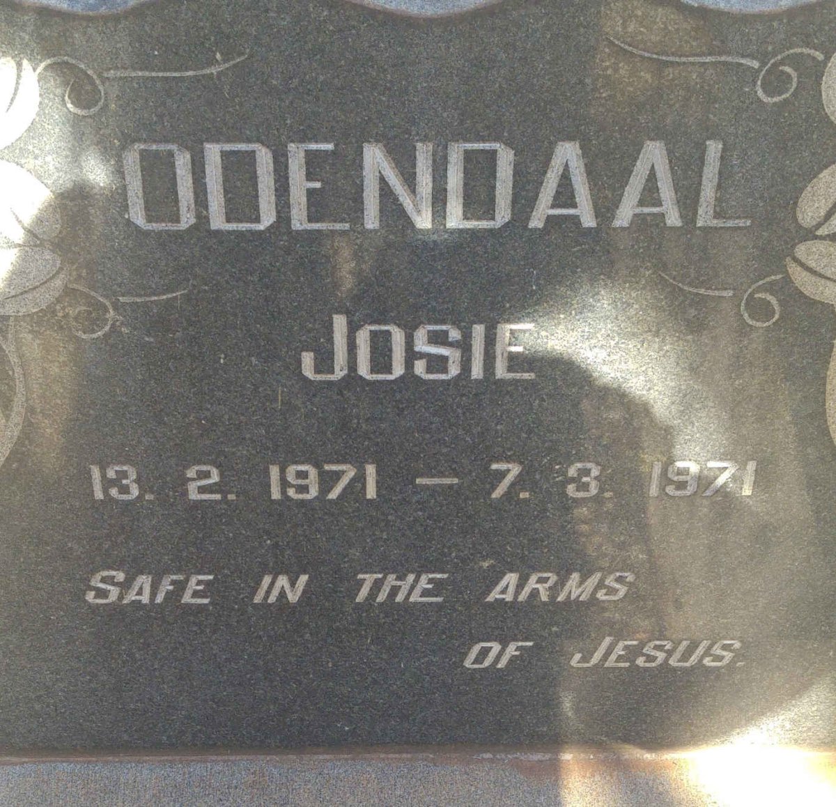 ODENDAAL Josie 1971-1971