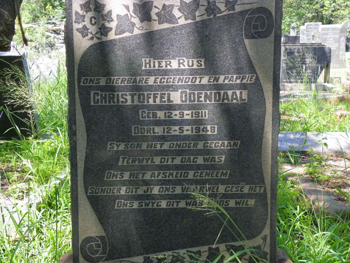 ODENDAAL Christoffel 1911-1948