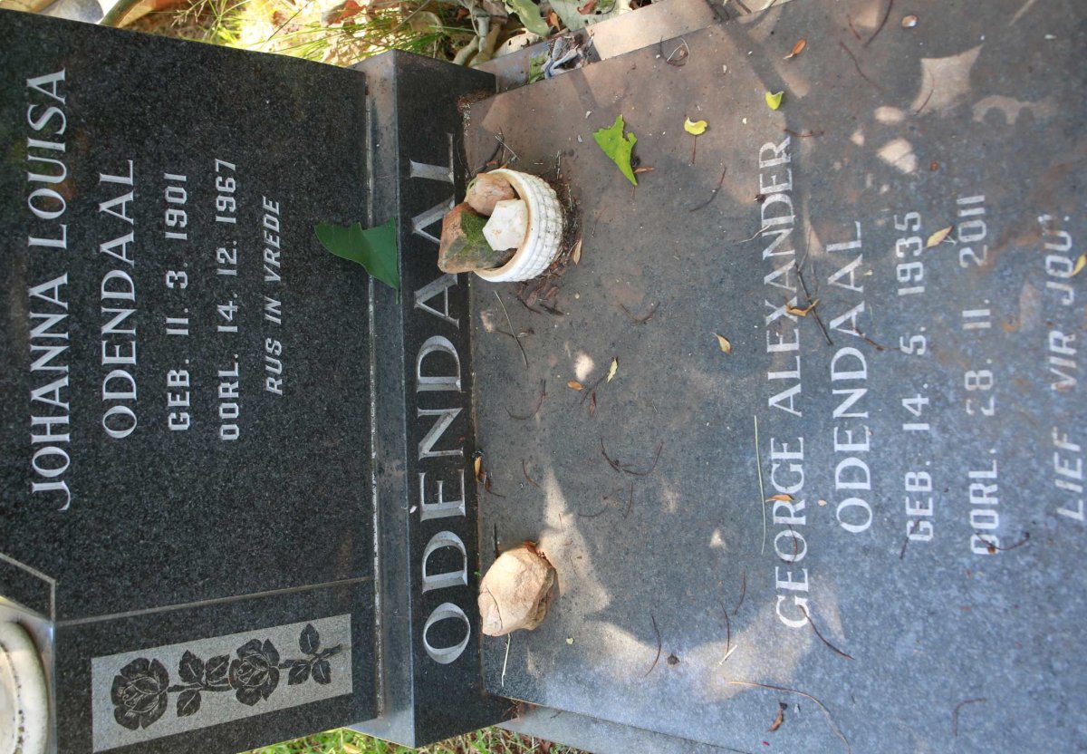 ODENDAAL Johanna Louisa 1901-1967 :: ODENDAAL George Alexander 1935-2011