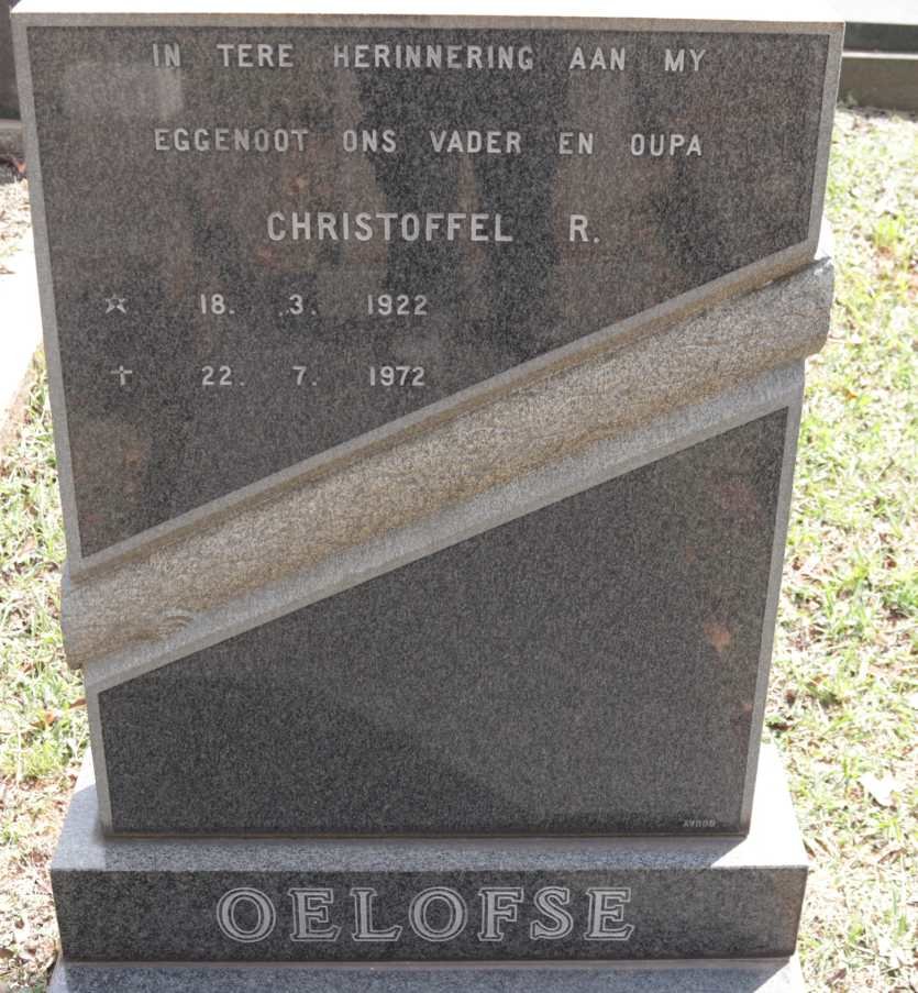 OELOFSE Christoffel R. 1922-1972