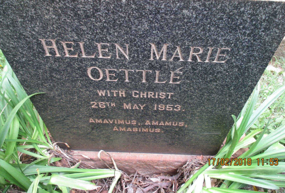 OETTLÉ Helen Marie -1953