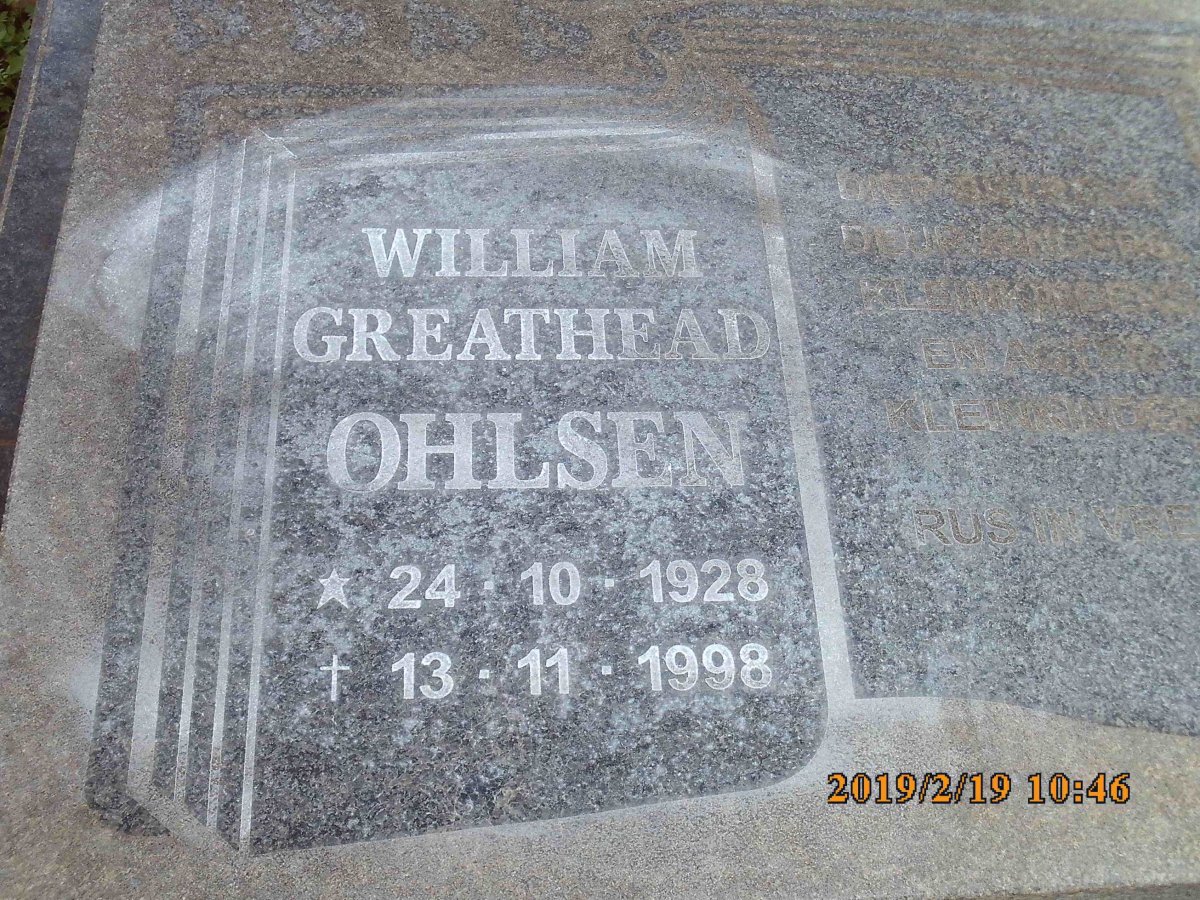 OHLSEN William Greathead 1928-1998