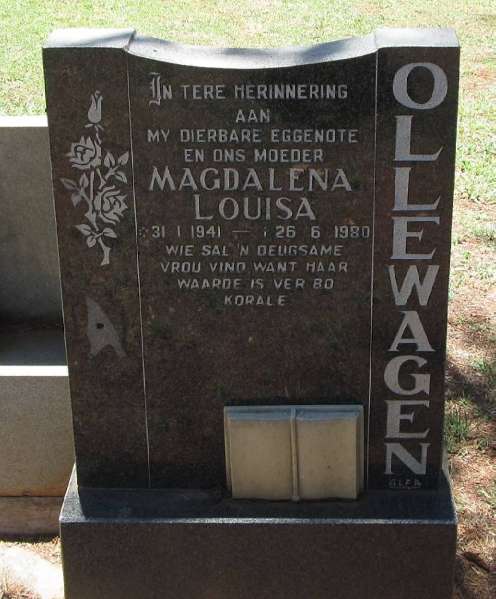 OLLEWAGEN Magdalena Louisa 1941-1980