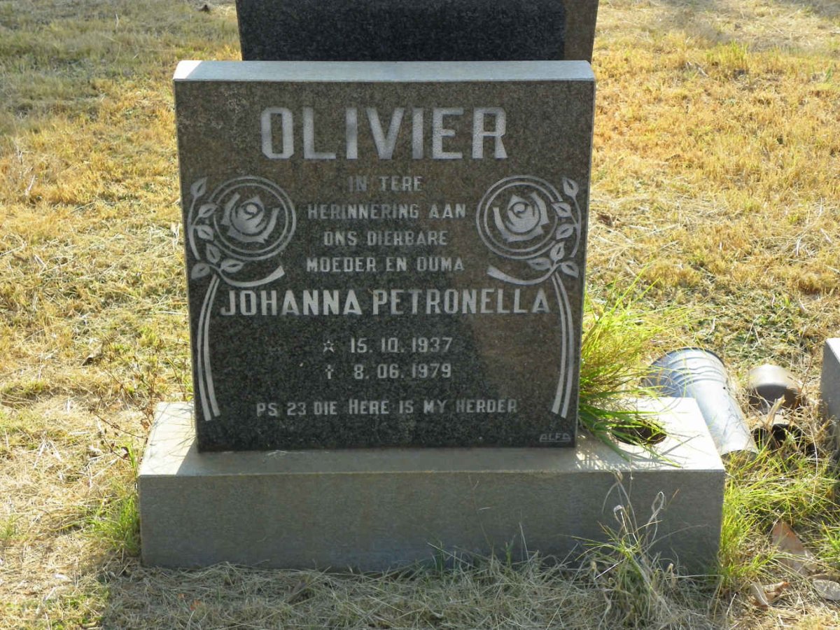 OLIVIER Johanna Petronella 1937-1979