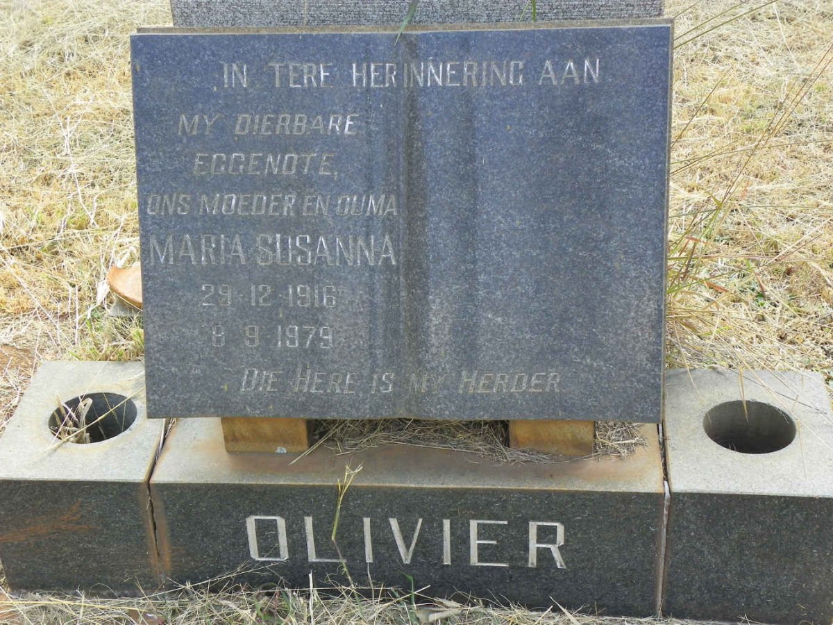 OLIVIER Maria Susanna 1916-1979