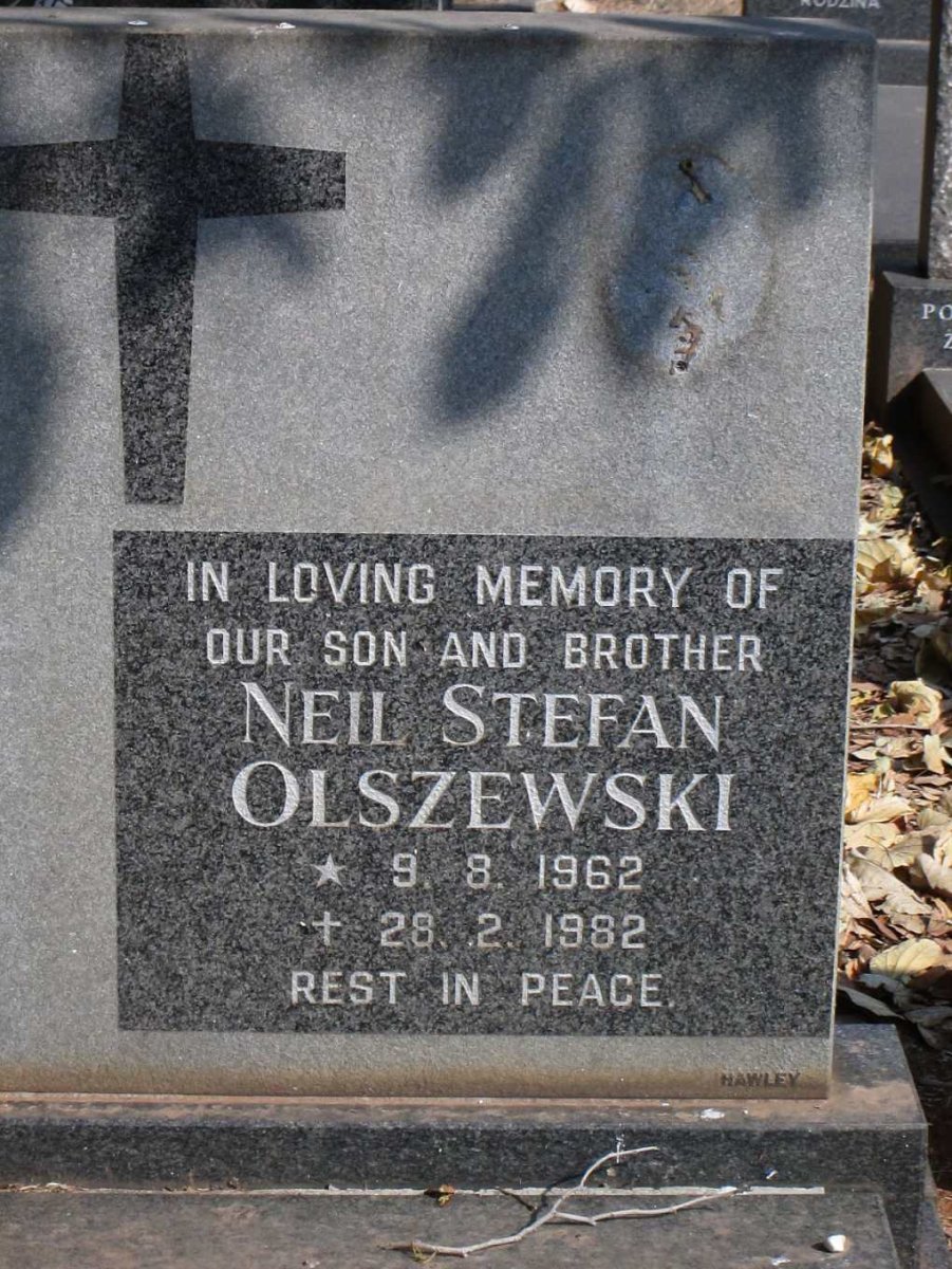 OLSZEWSKI Neil Stefan 1962-1982