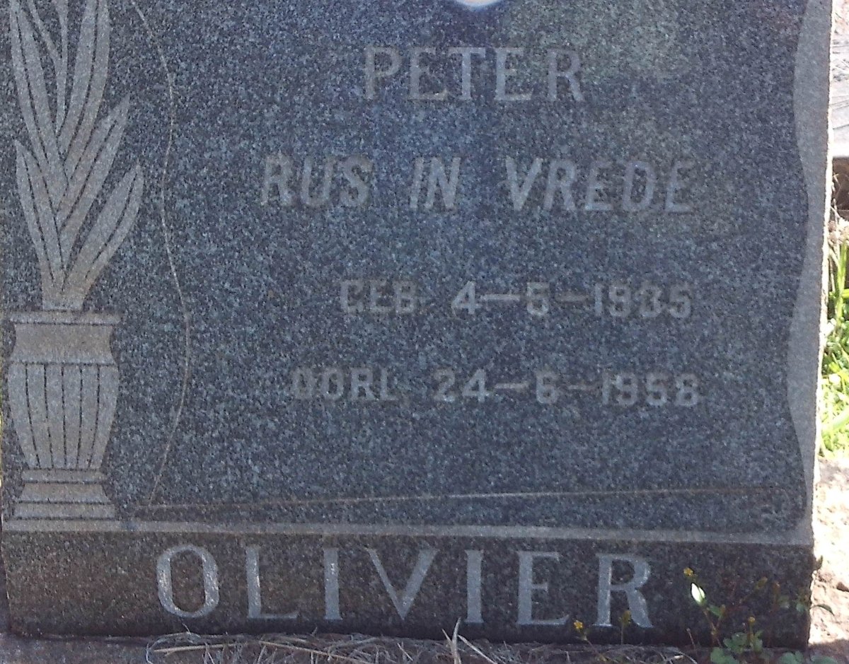 OLIVIER Peter 1935-1958