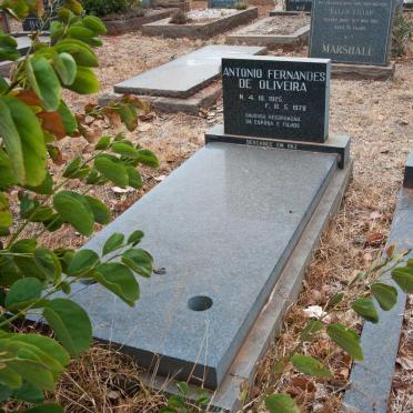 OLIVEIRA  Antonio Fernandes, de 1925-1978