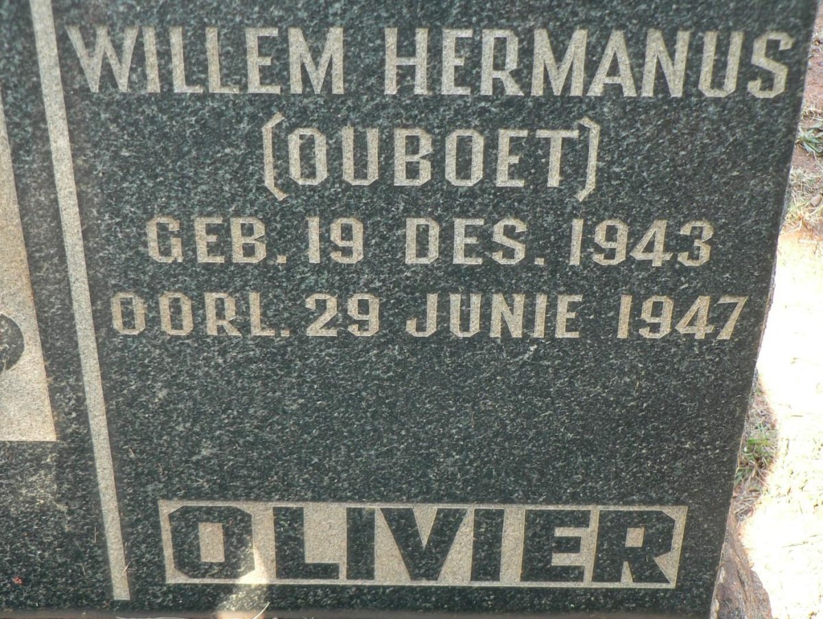 OLIVIER Willem Hermanus 1943-1947