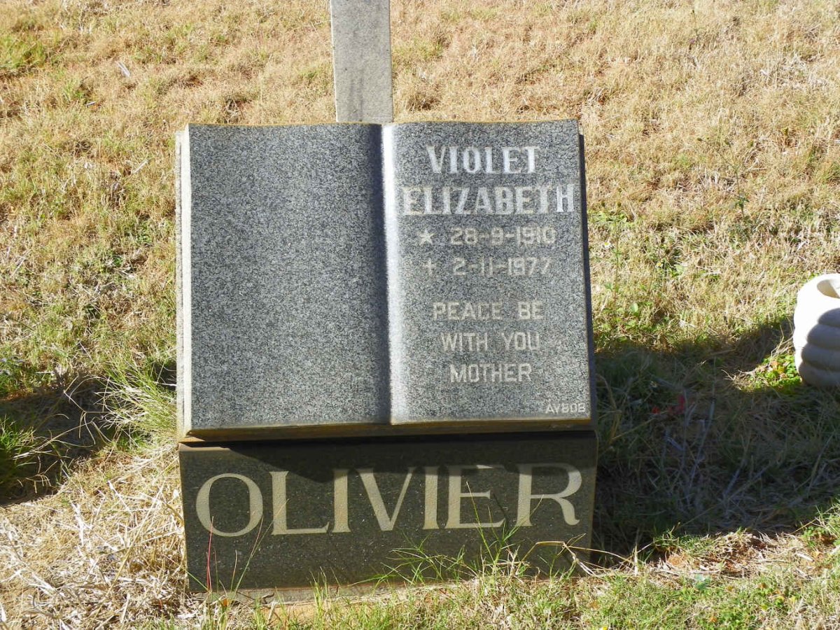 OLIVIER Violet Elizabeth 1910-1977