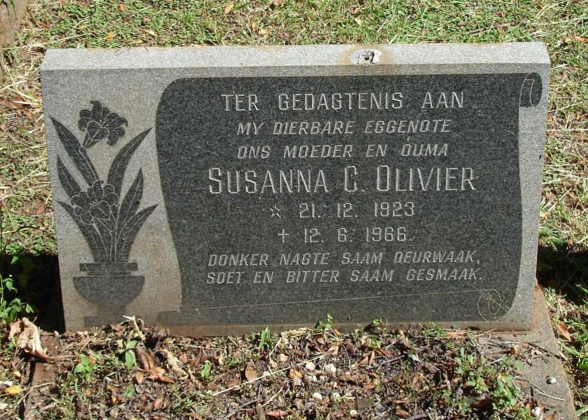 OLIVIER Susanna C. 1923-1966