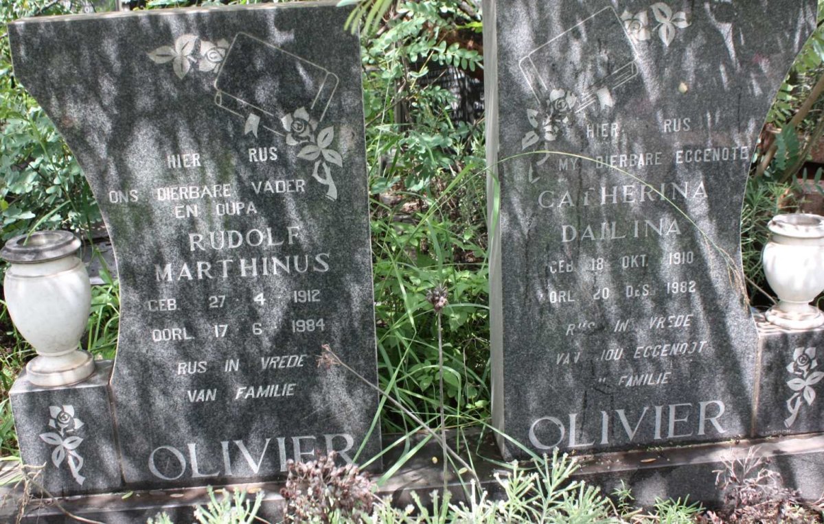 OLIVIER Rudolf Marthinus 1912-1984 &amp; Catherina Dailina 1910-1982