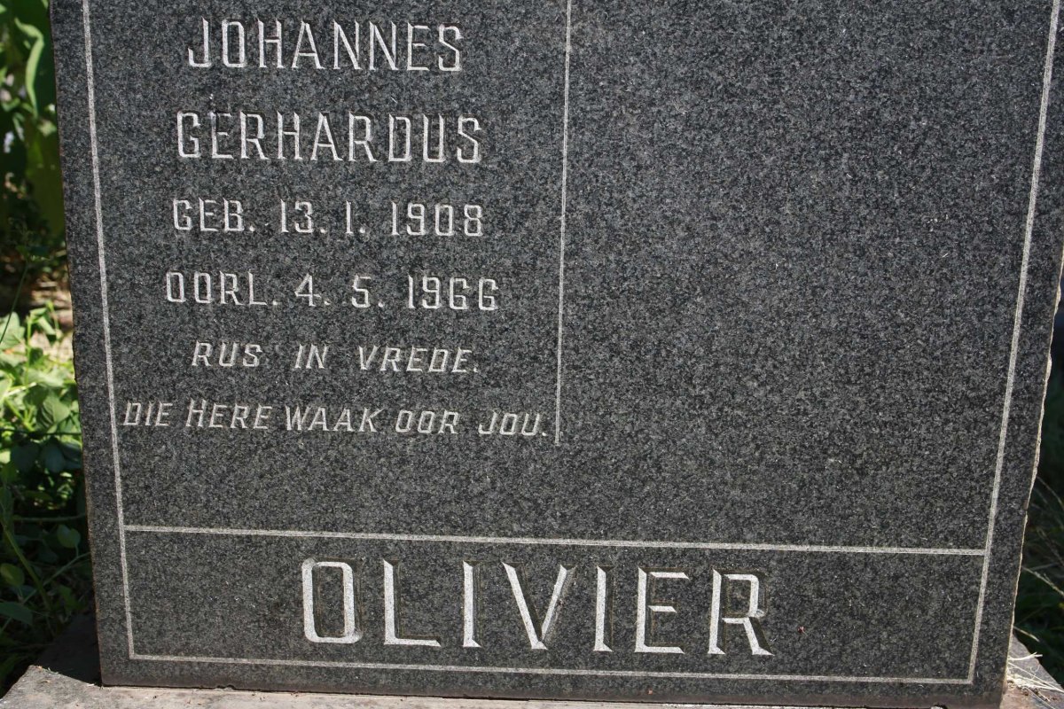 OLIVIER Johannes Gerhardus 1908-1966