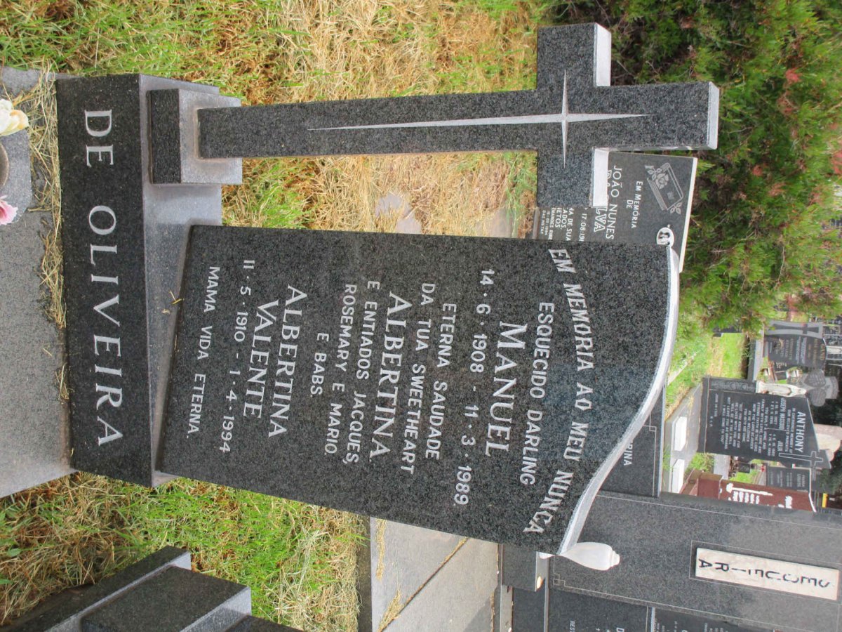 OLIVEIRA Manuel, de 1908-1989 &amp; Albertina Valente 1910-1994