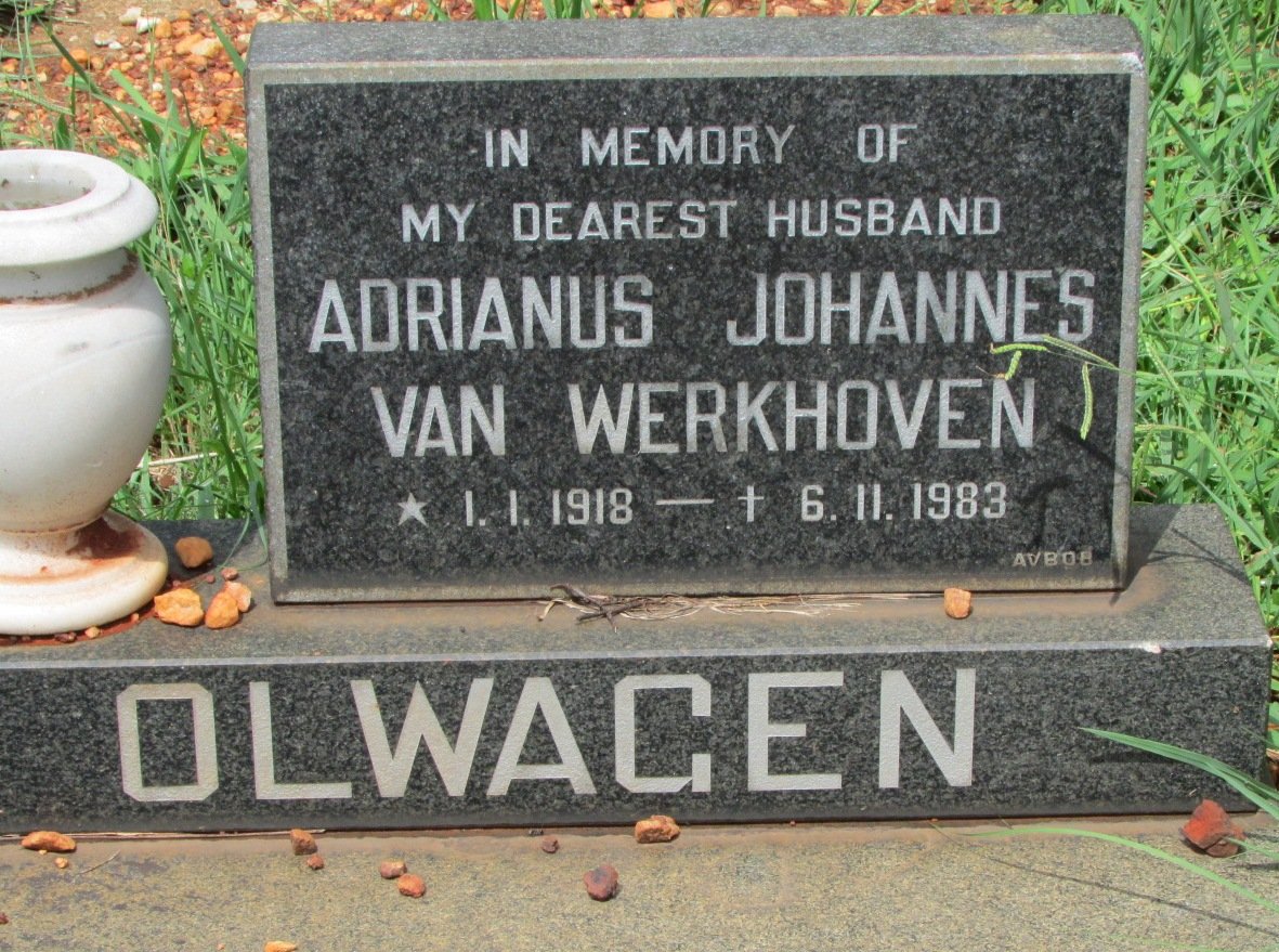 OLWAGEN Adrianus Johannes van Werkhoven 1918-1983