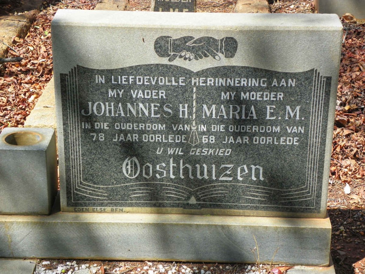 OOSTHUIZEN Johannes H. &amp; Maria E.M.