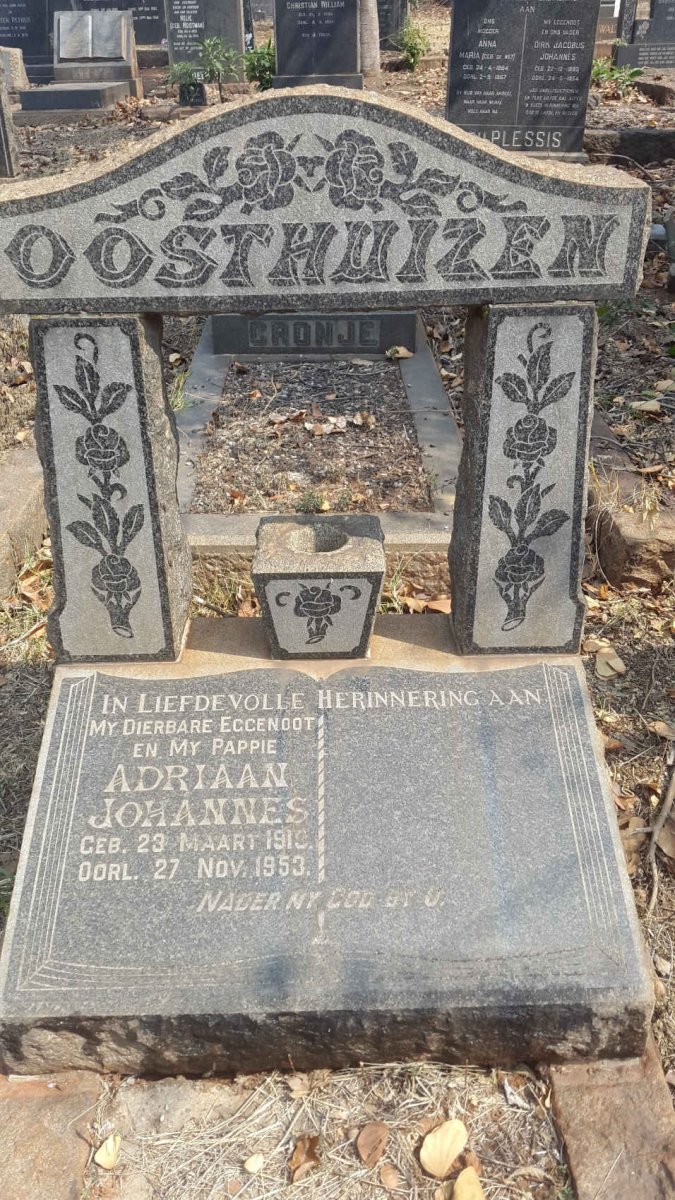 OOSTHUIZEN Adriaan Johannes 191?-1953