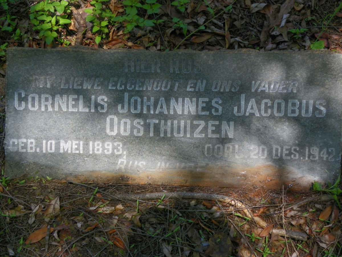 OOSTHUIZEN Cornelis Johannes Jacobus 1893-1942