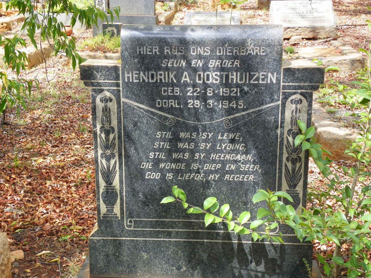 OOSTHUIZEN Hendrik A. 1921-1945