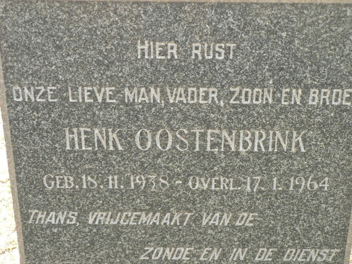 OOSTENBRINK Henk 1938-1964