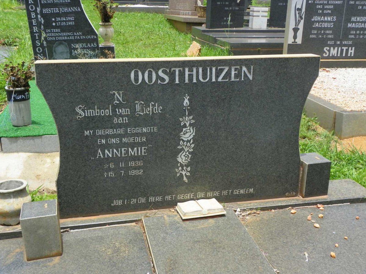 OOSTHUIZEN Annemie 1936-1982