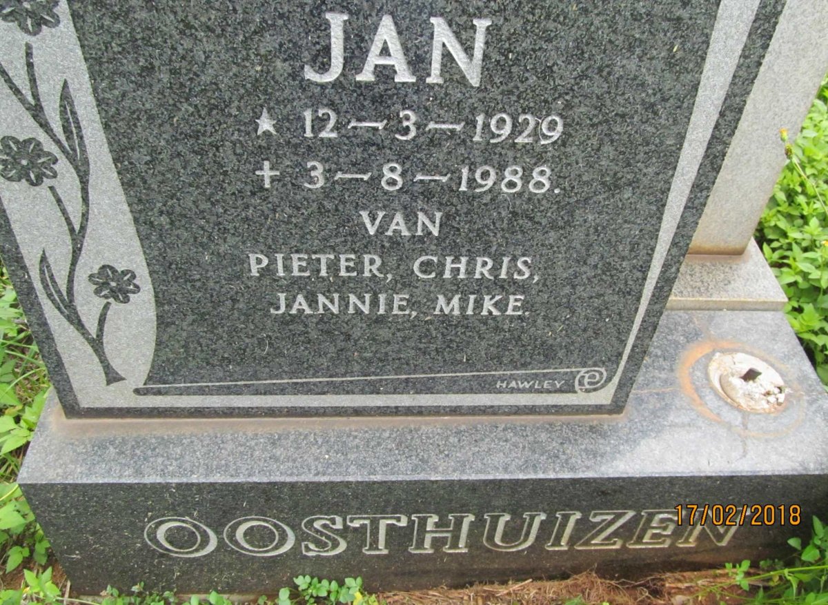 OOSTHUIZEN Jan 1929-1988