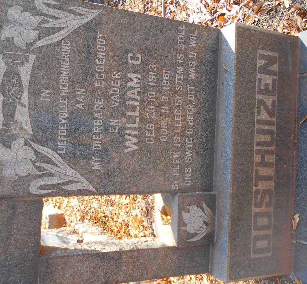 OOSTHUIZEN William C. 1913-1961