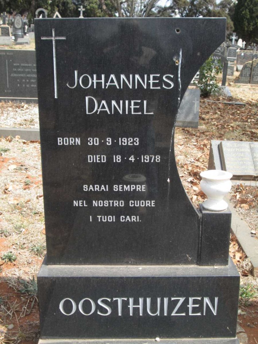 OOSTHUIZEN Johannes Daniel 1923-1978