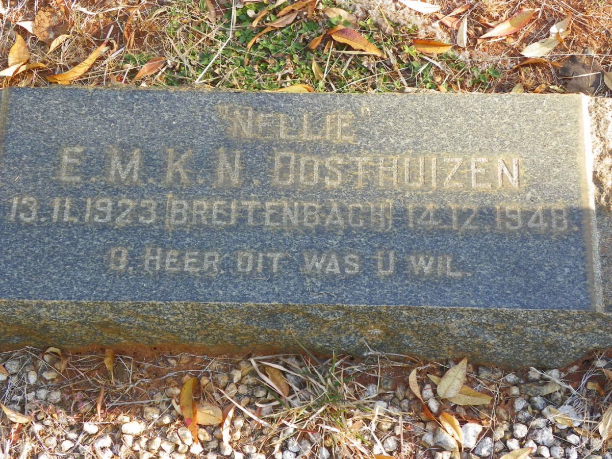 OOSTHUIZEN E.M.K.N. nee BREITENBACH 1923-1948