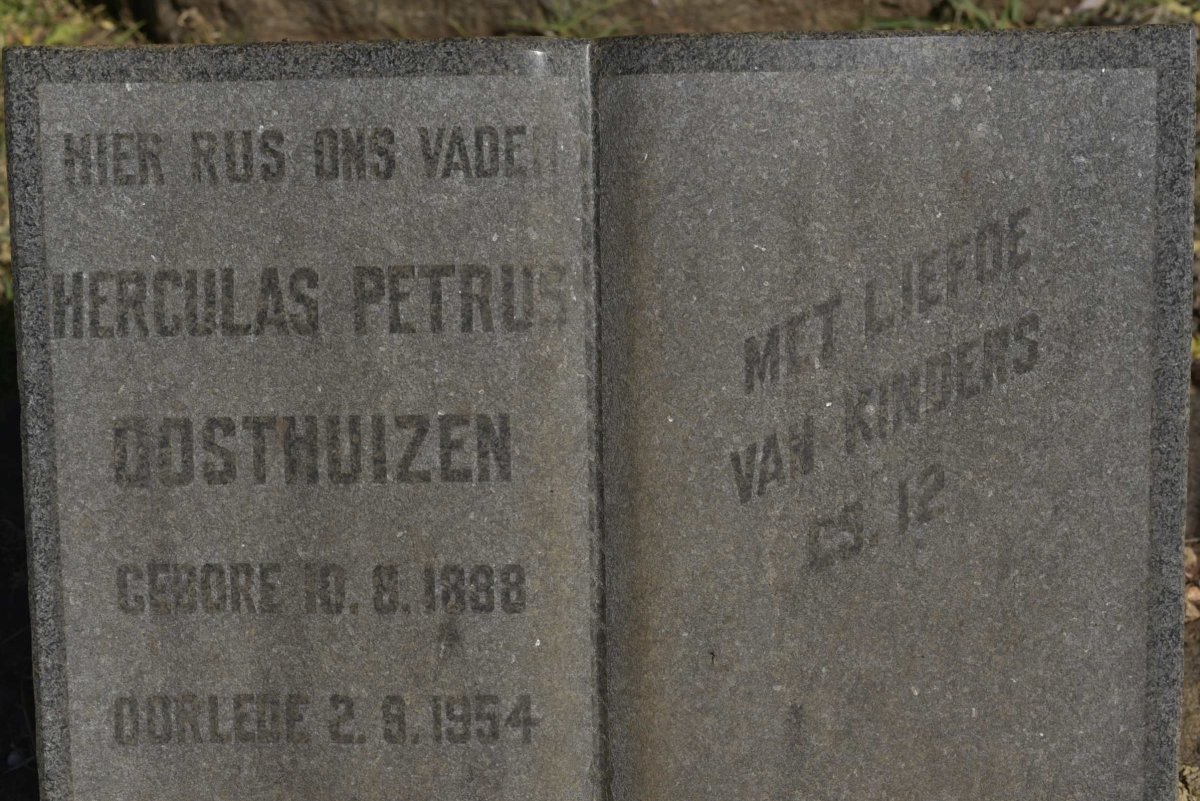 OOSTHUIZEN Herculas Petrus 1888-1954
