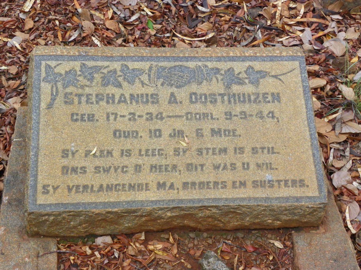 OOSTHUIZEN Stephanus A. 1934-1944