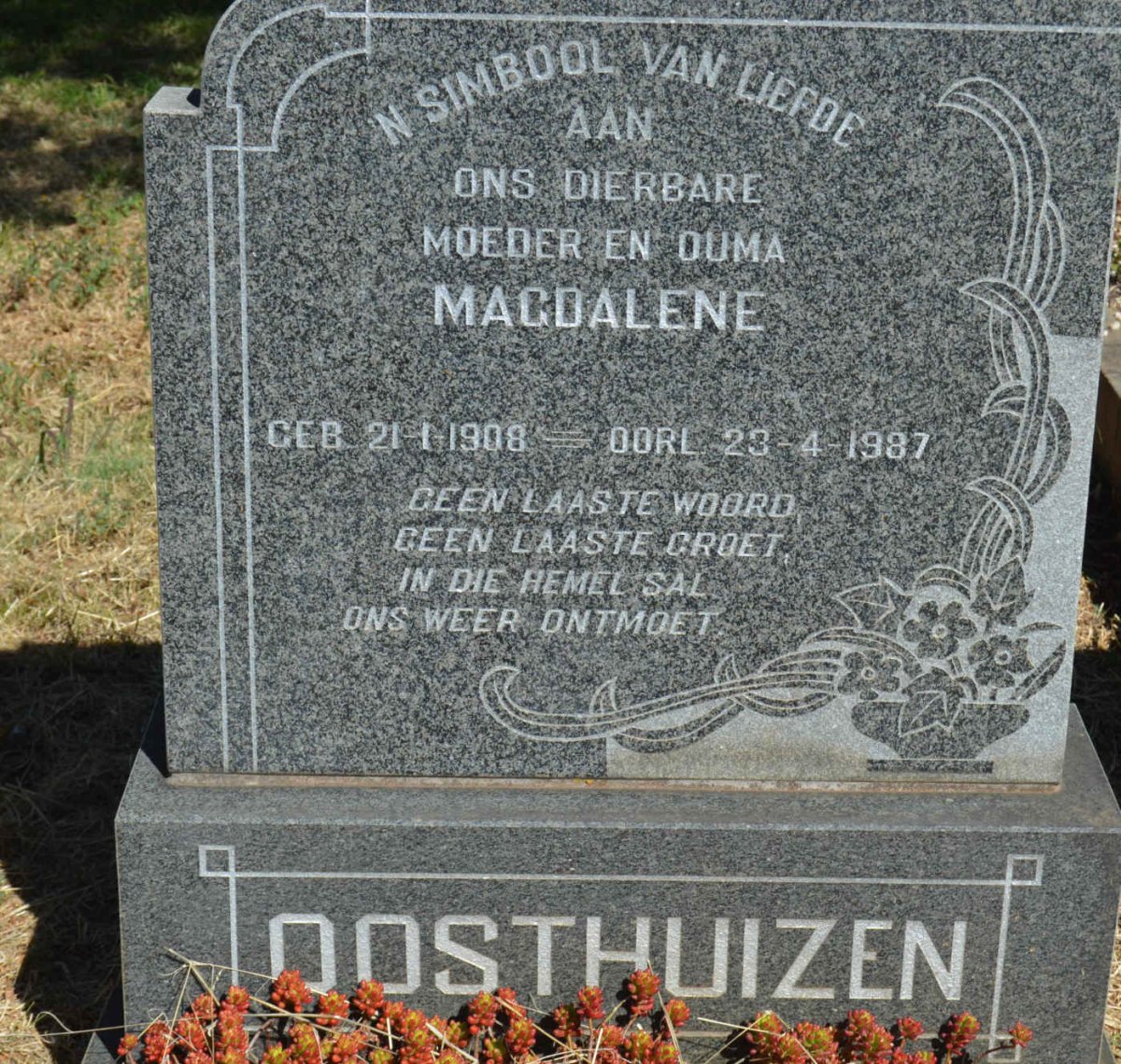 OOSTHUIZEN Magdalene 1908-1987