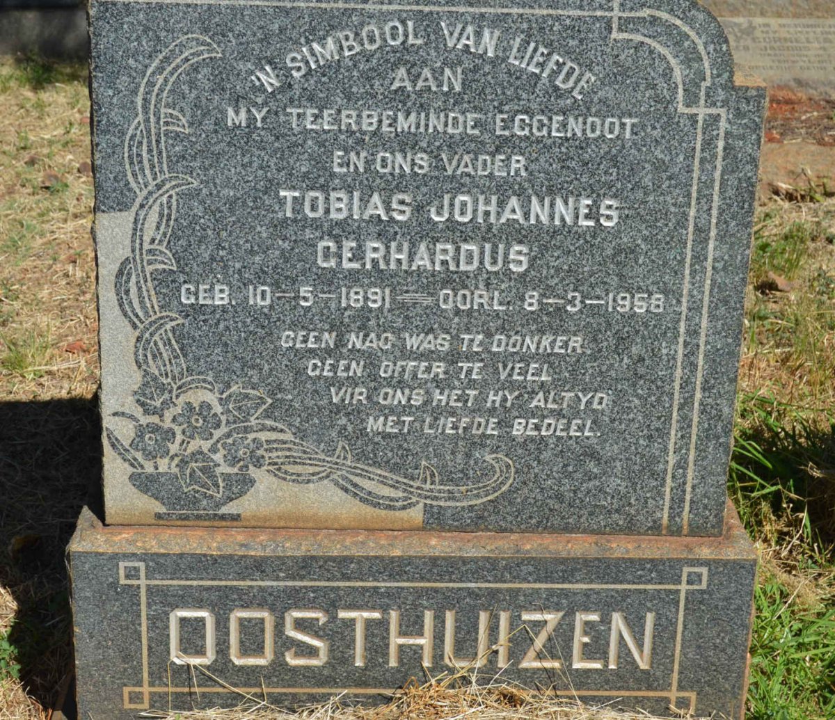 OOSTHUIZEN Tobias Johannes Gerhardus 1891-1958