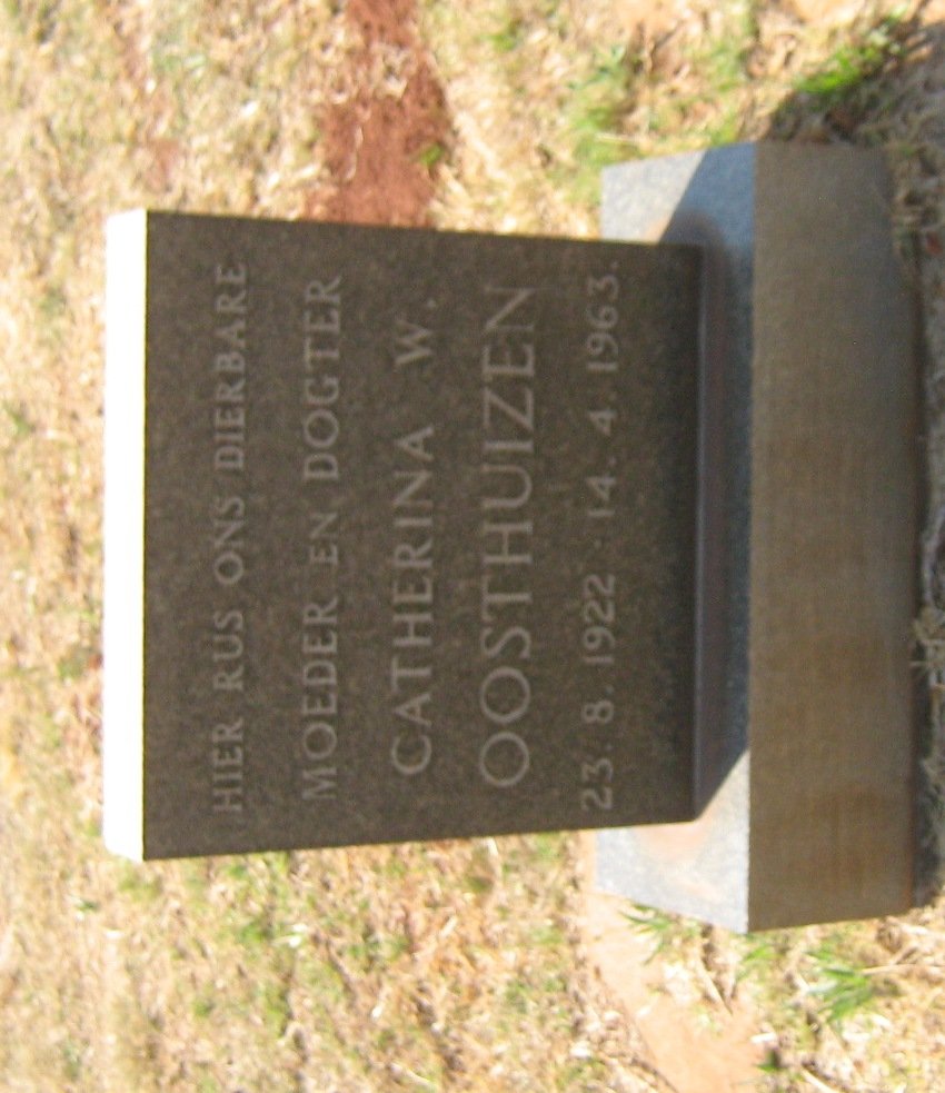 OOSTHUIZEN Catherina W. 1922-1963