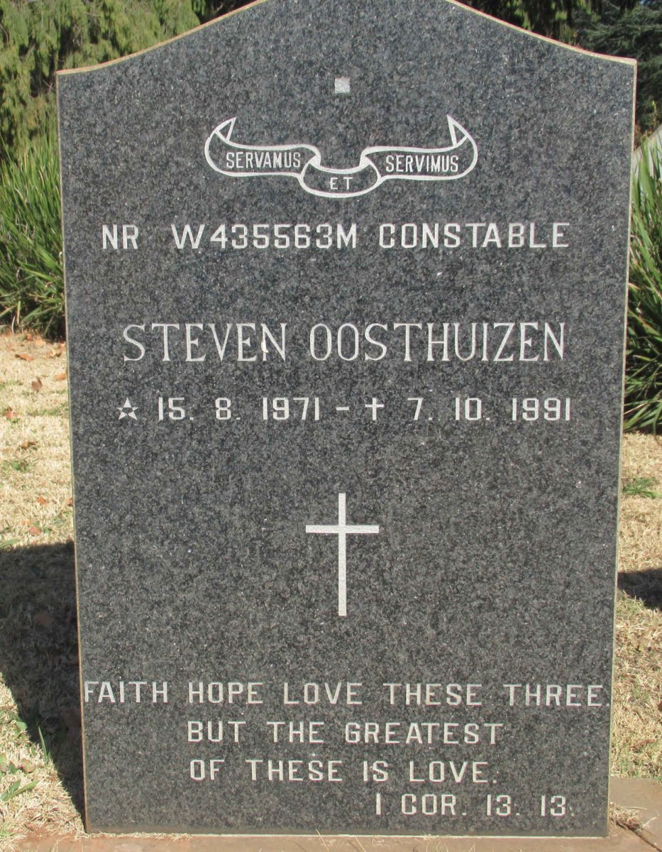 OOSTHUIZEN Steven 1971-1991