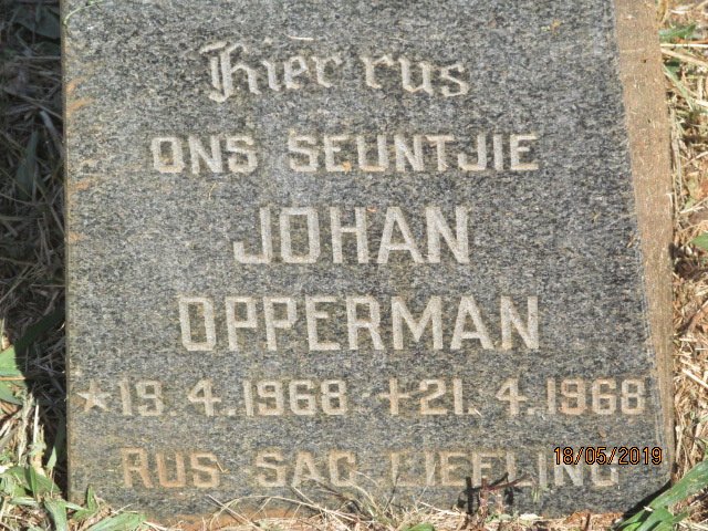 OPPERMAN Johan 1968-1968