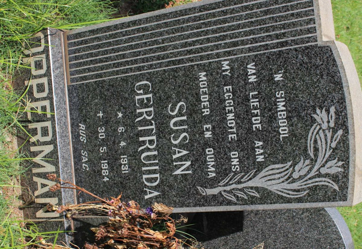 OPPERMAN Susan Gertruida 1931-1984