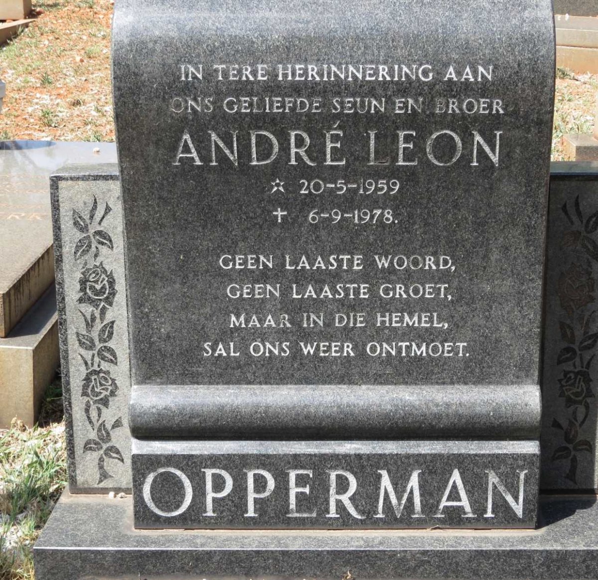 OPPERMAN André Leon 1959-1978