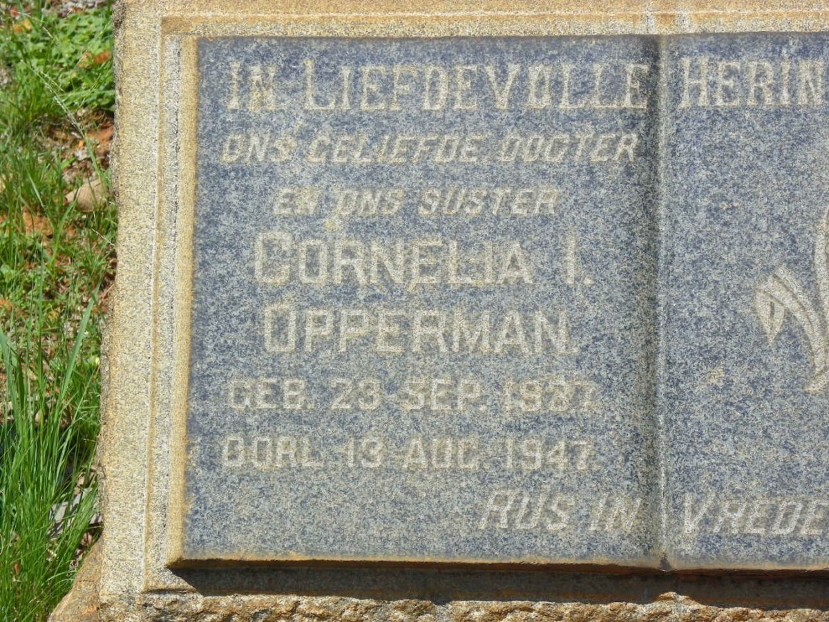 OPPERMAN Cornelia I. 1937-1947