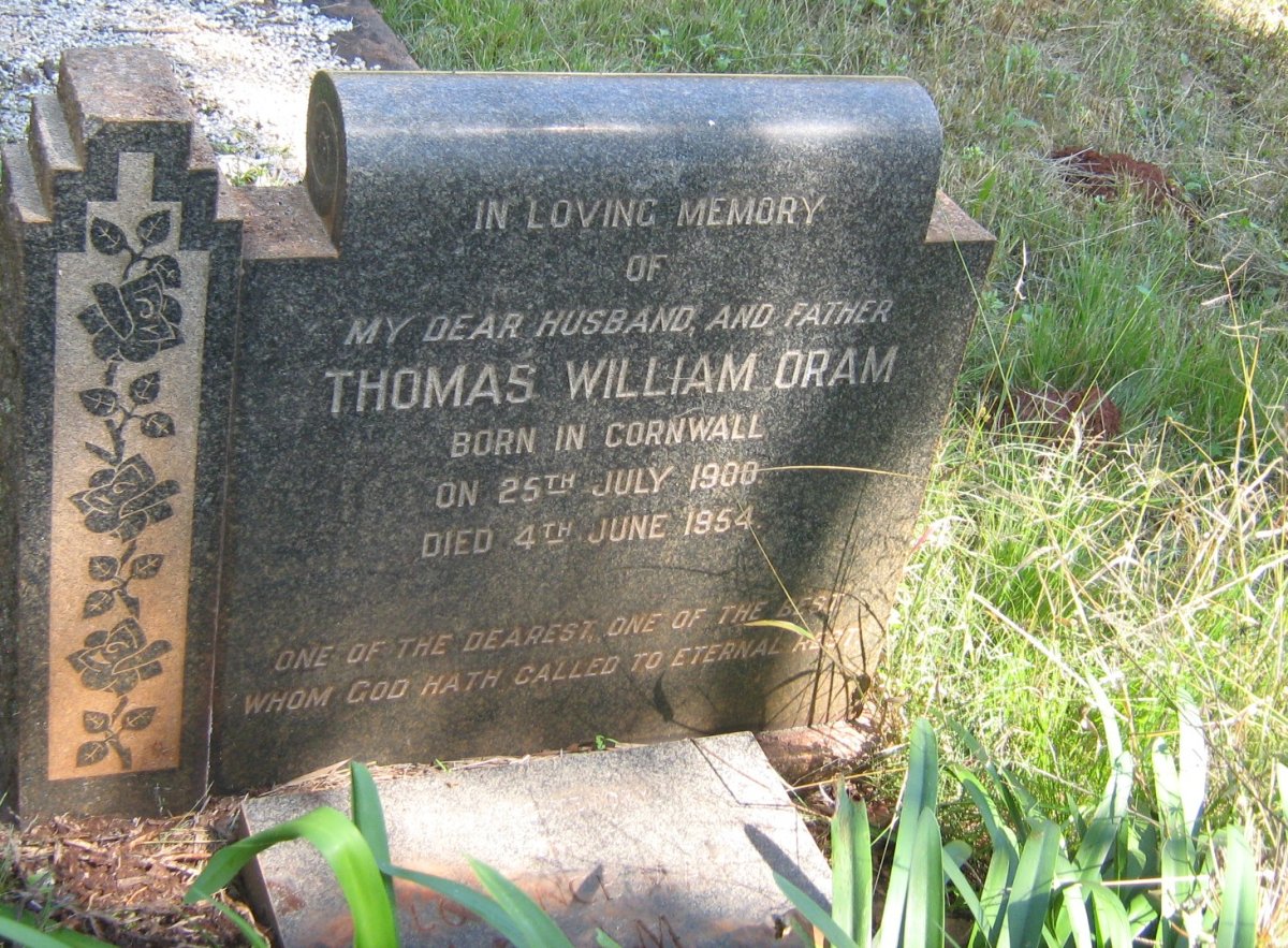 ORAM Thomas William 1900-1954 &amp; Florence May 1900-1984
